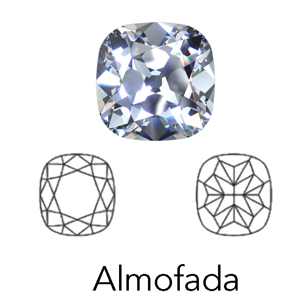 cushion cut display of LONITÉ cremation diamonds from ashes and cremated remains