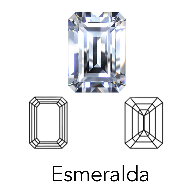 emerald cut display of LONITÉ cremation diamonds from hair and human ashes
