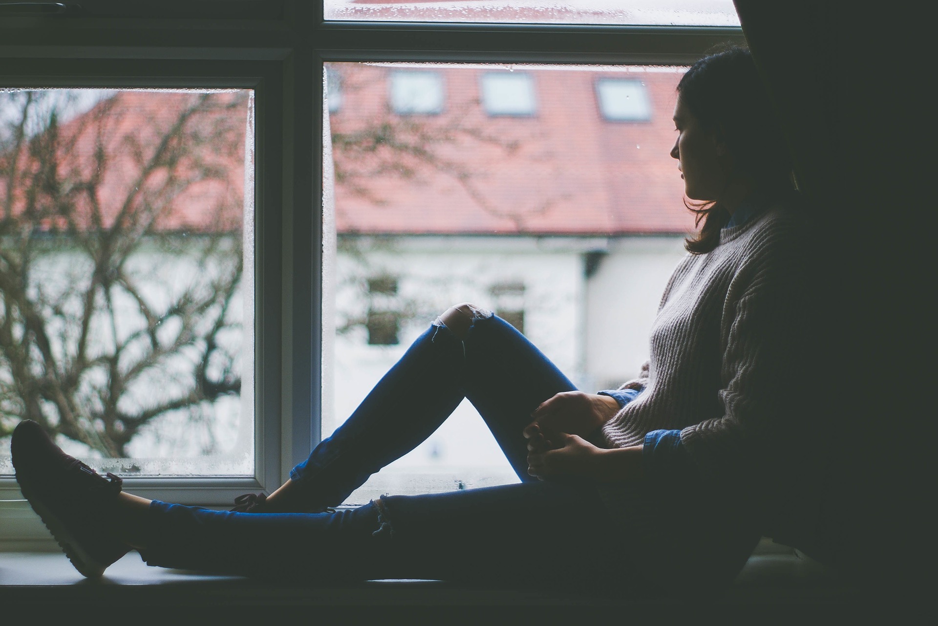 woman near window